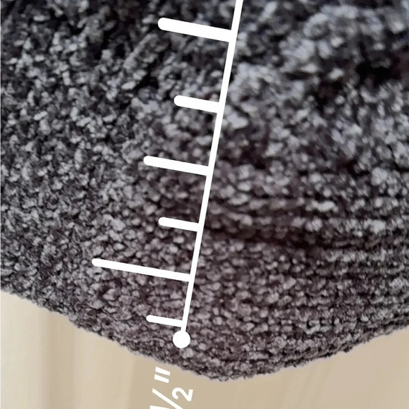 Chenille Cocoon Cardigan Sweater, Midweight,charcoal grey open front size M - Picture 10 of 16
